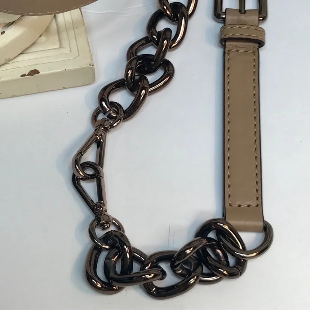 Michael Kors Chain and Leather Belt